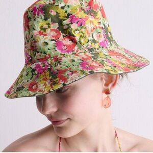 J. Crew Floral Reversible Bucket Hat S